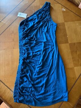 A New Day Teal One-Shoulder Dress